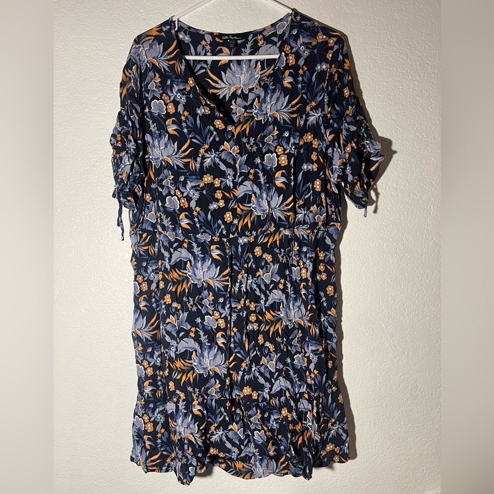 Sun Dress - 16-18 - Ulla Popken Navy Blue
